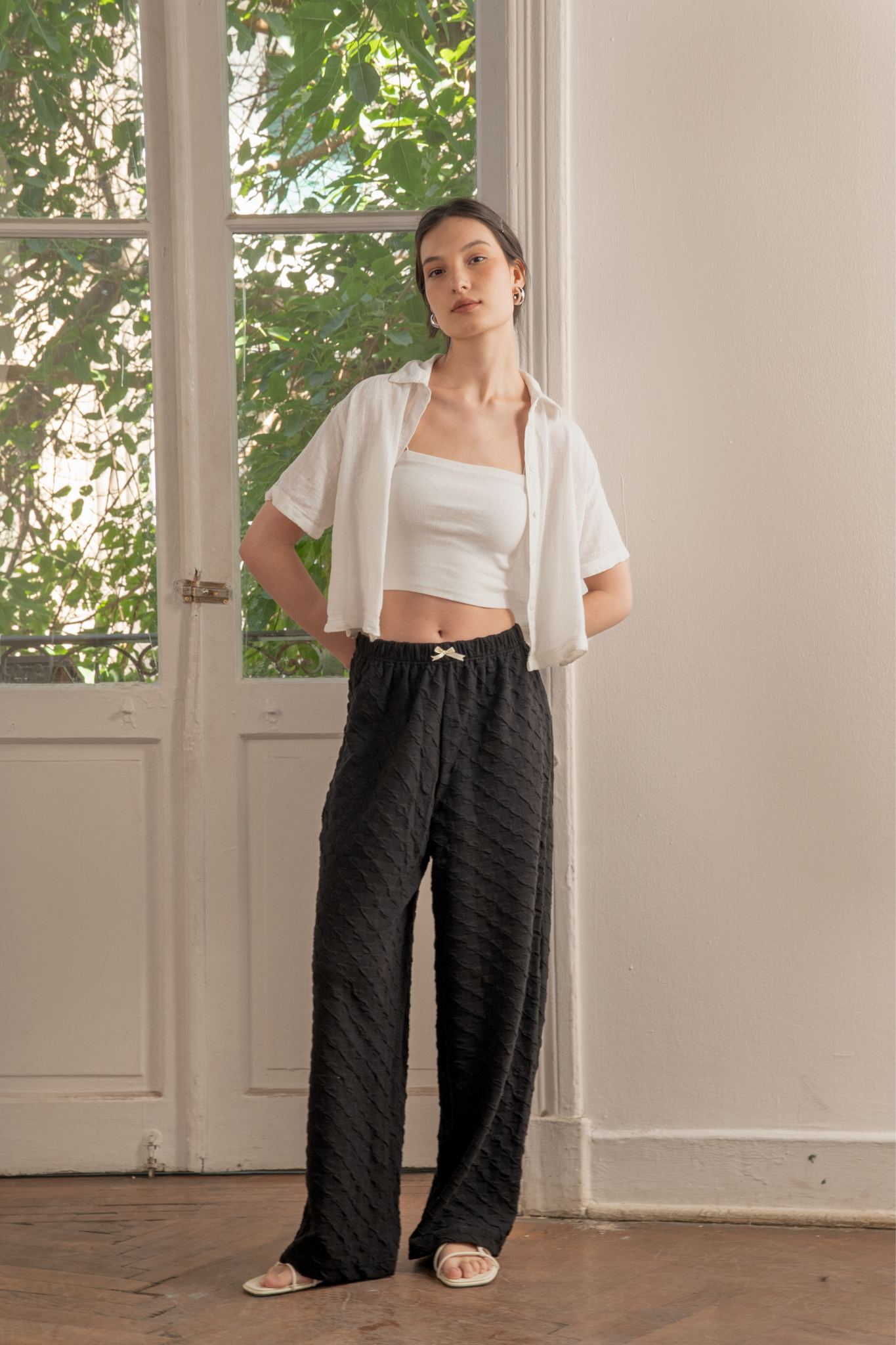 COQUETTE PANTS - BLACK
