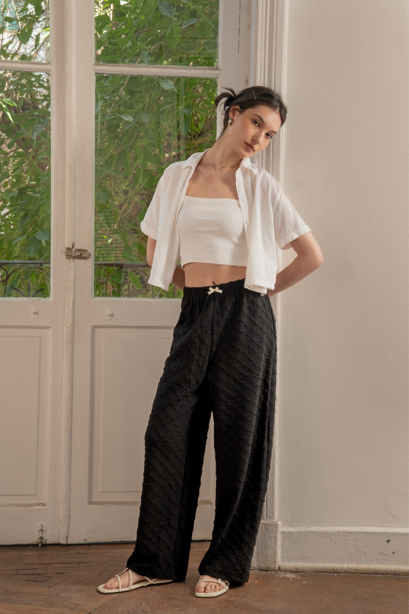COQUETTE PANTS - BLACK