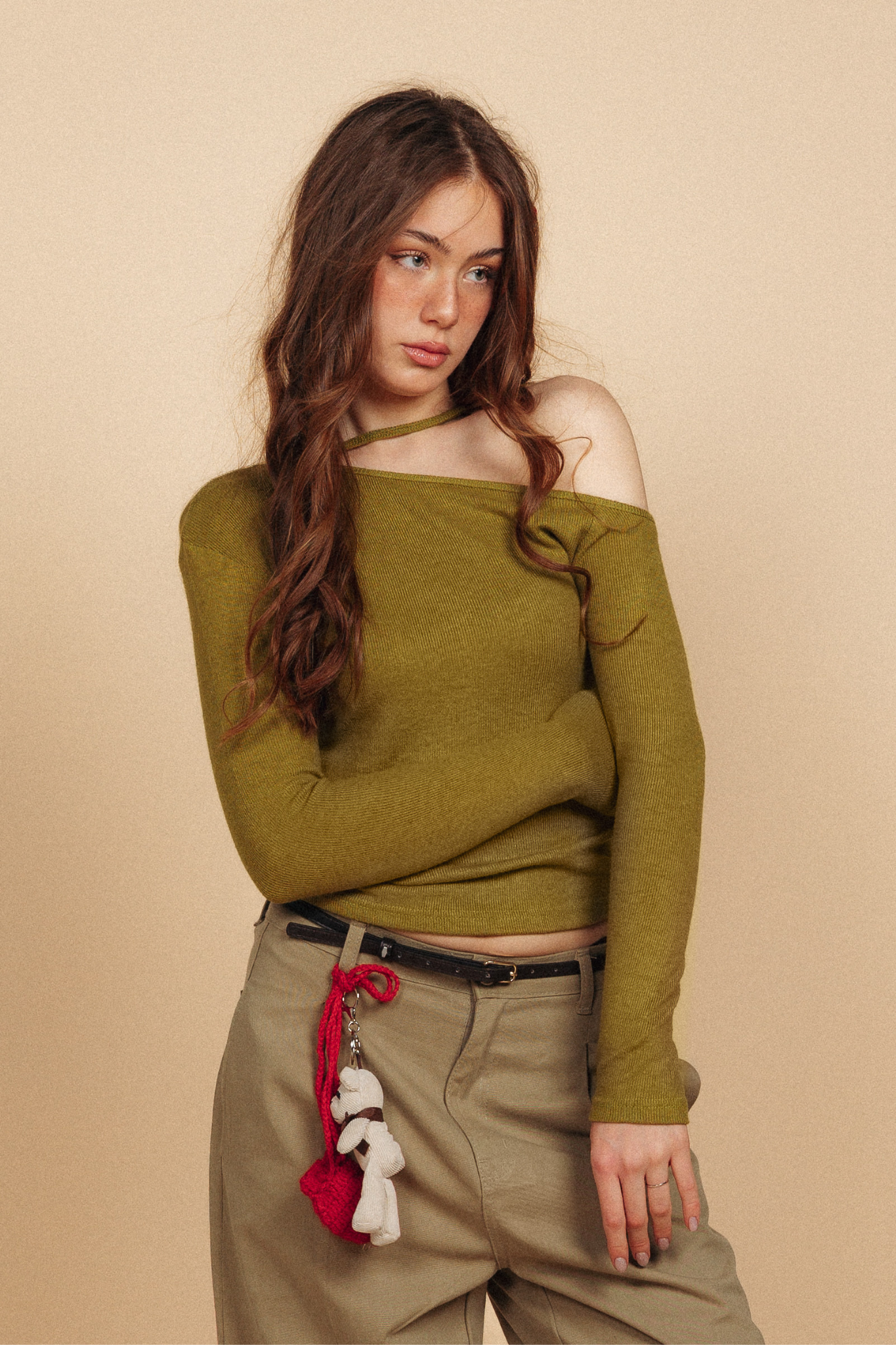Angel Bowknot T-Shirt - Olive