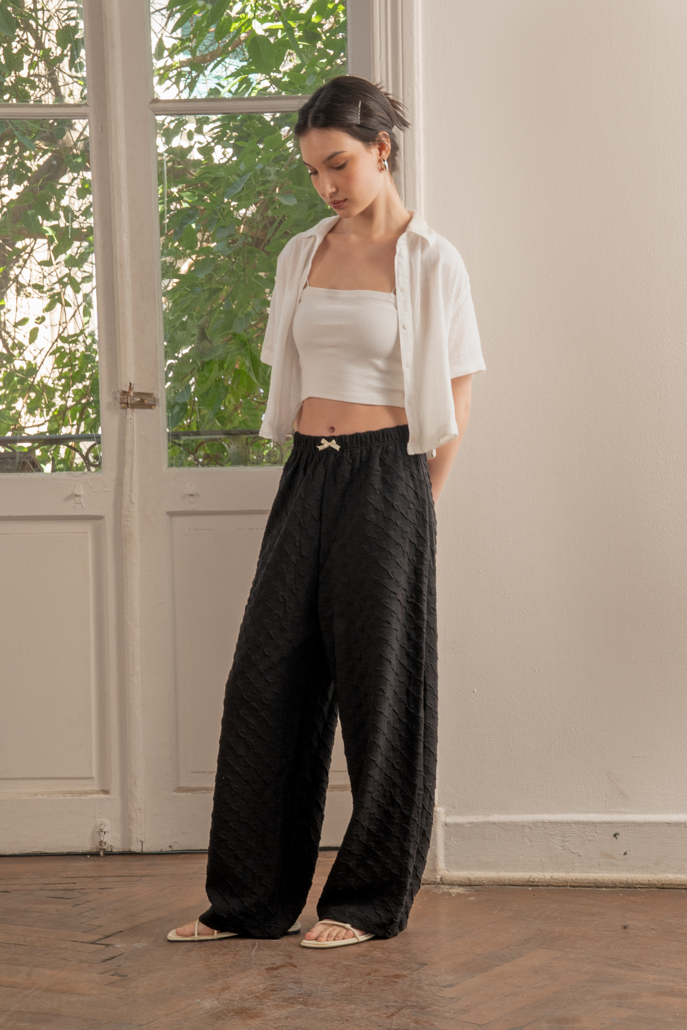 COQUETTE PANTS - BLACK