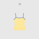 Ringer sleeveless top (butter)