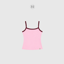 Ringer Sleeveless Top (pink)