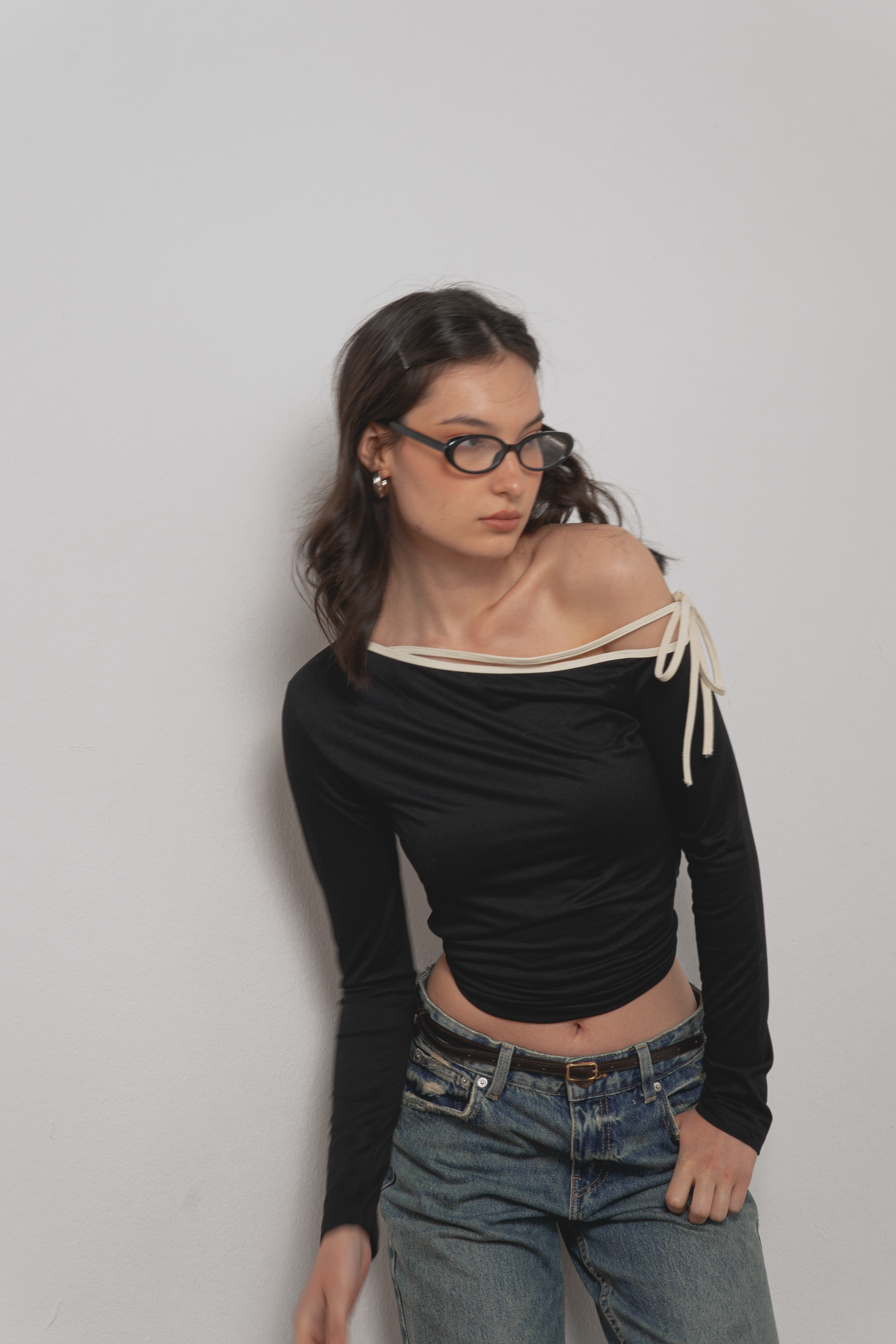Angel Bowknot T-Shirt - BW