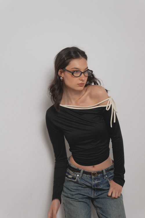 Angel Bowknot T-Shirt - BW