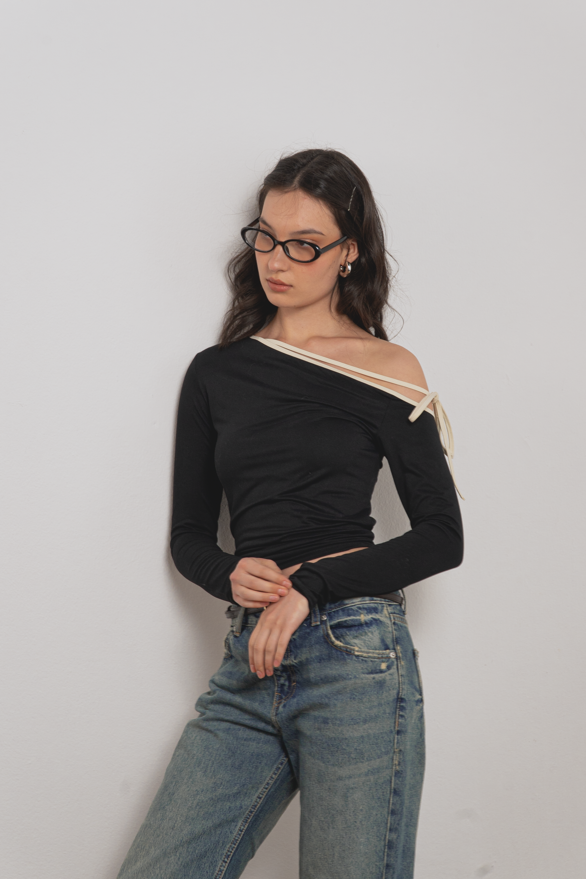 Angel Bowknot T-Shirt - BW