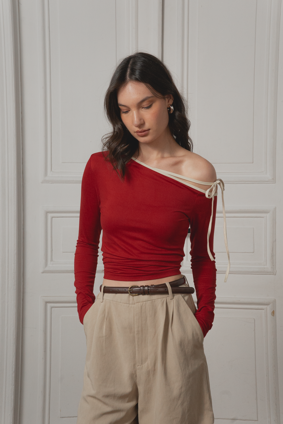 Angel Bowknot Top - Red