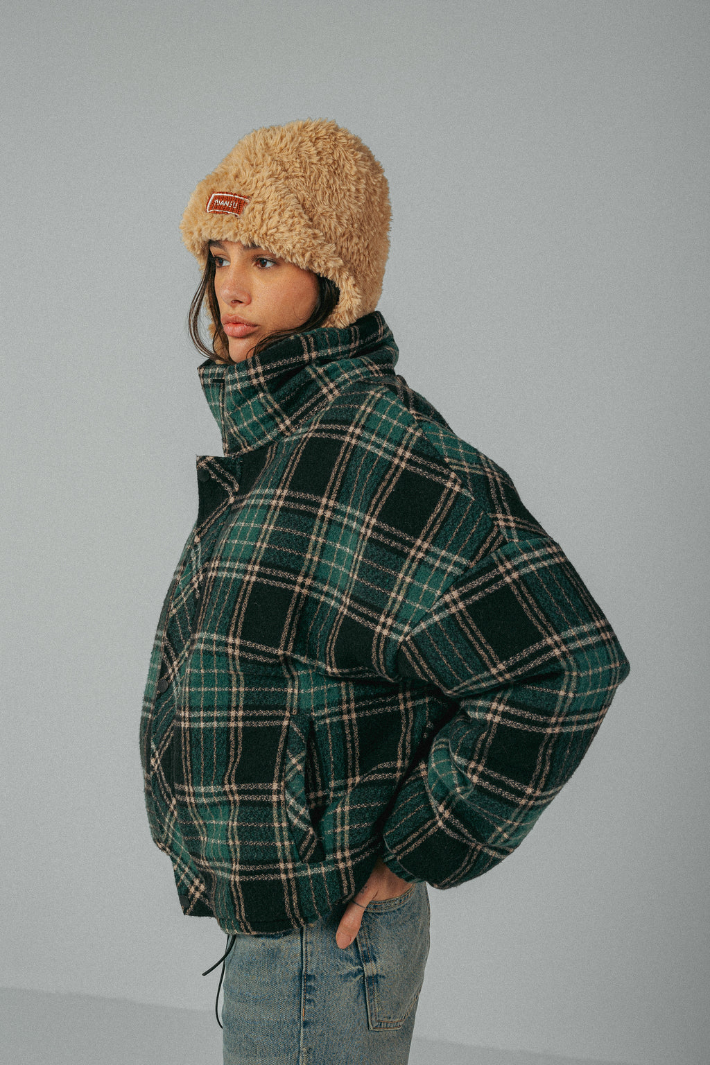 AUGUSTO WOOL-PLAID JACKET