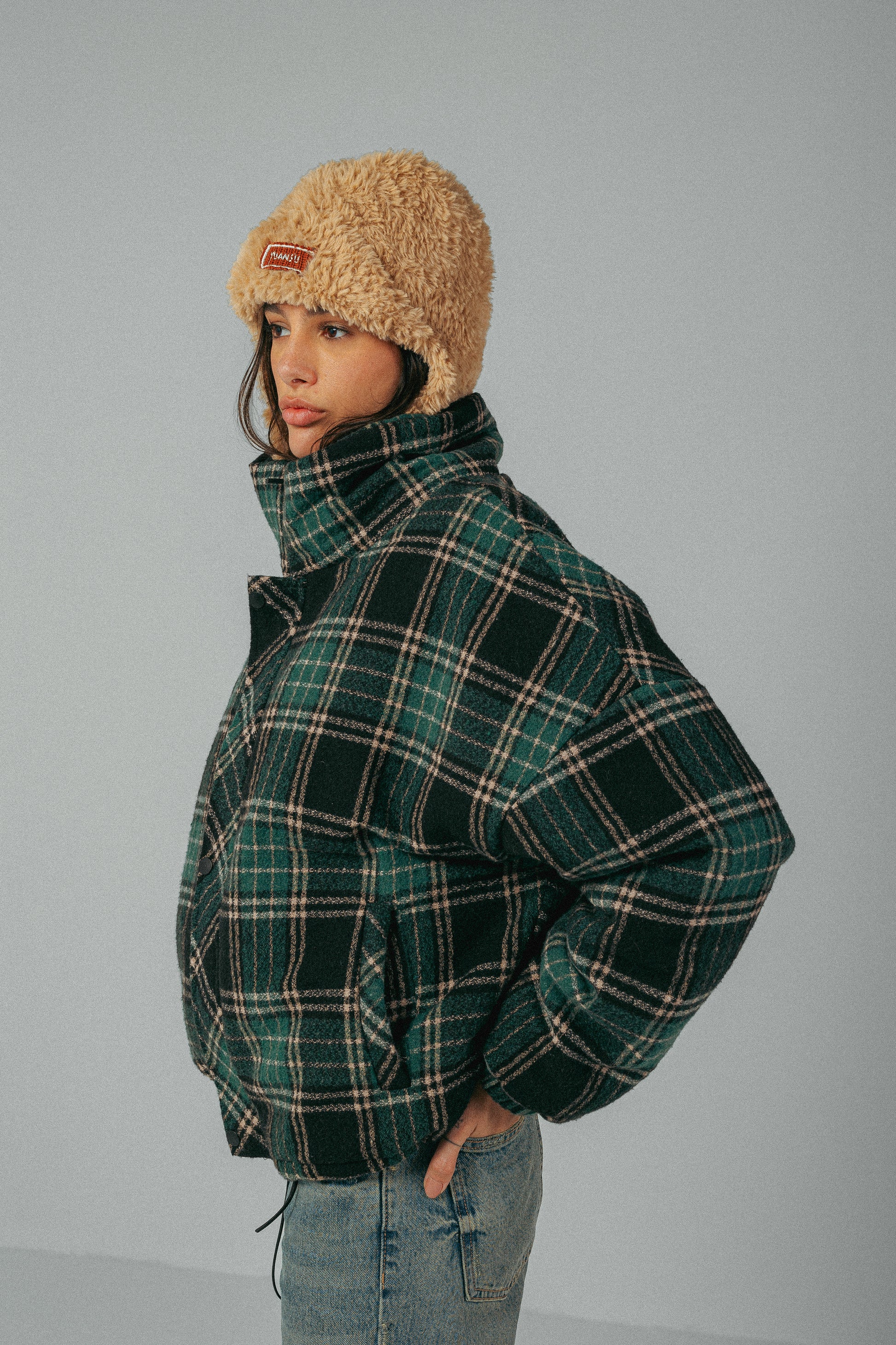 AUGUSTO WOOL-PLAID JACKET