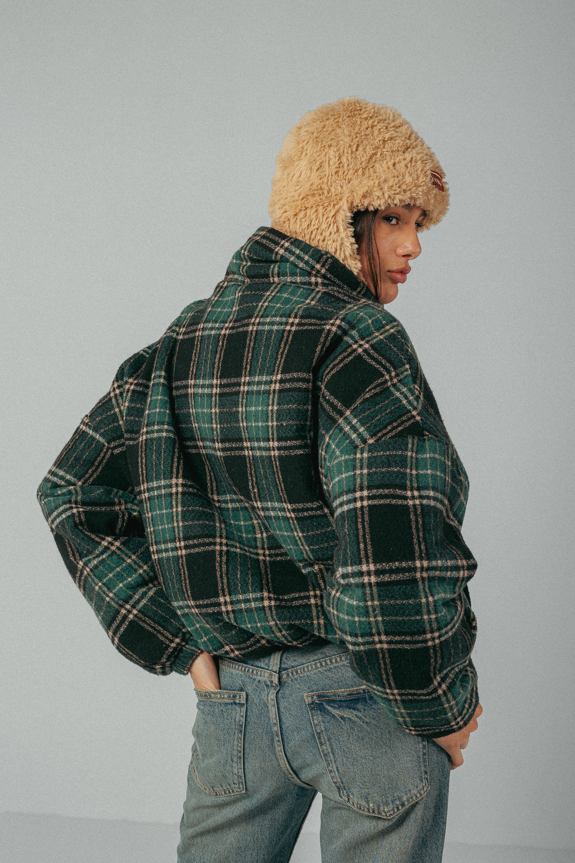 AUGUSTO WOOL-PLAID JACKET