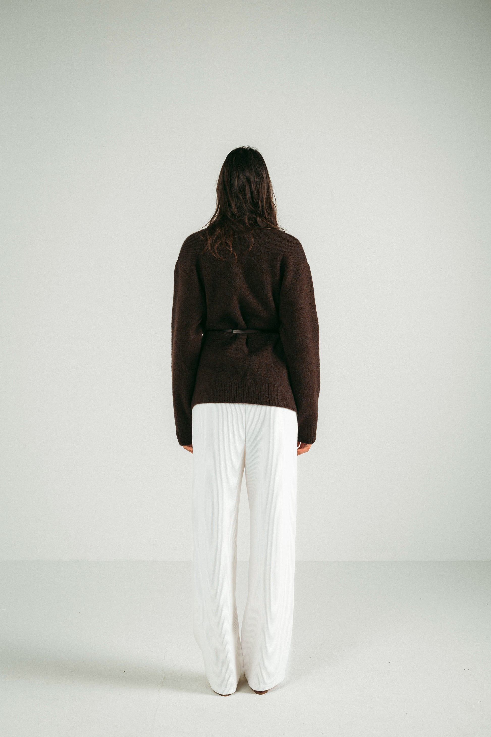 RIBBED COTTON PANTS - WHITE