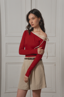 Angel Bowknot Top - Red