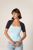 combi cotton t-shirt (navy x blue)