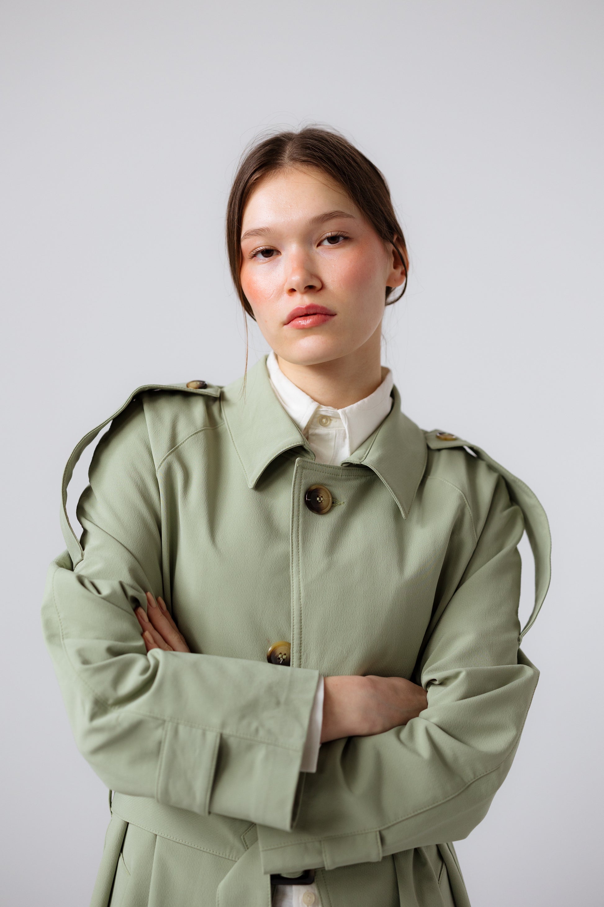 OSLO TRENCH COAT - FERNWOOD GREEN