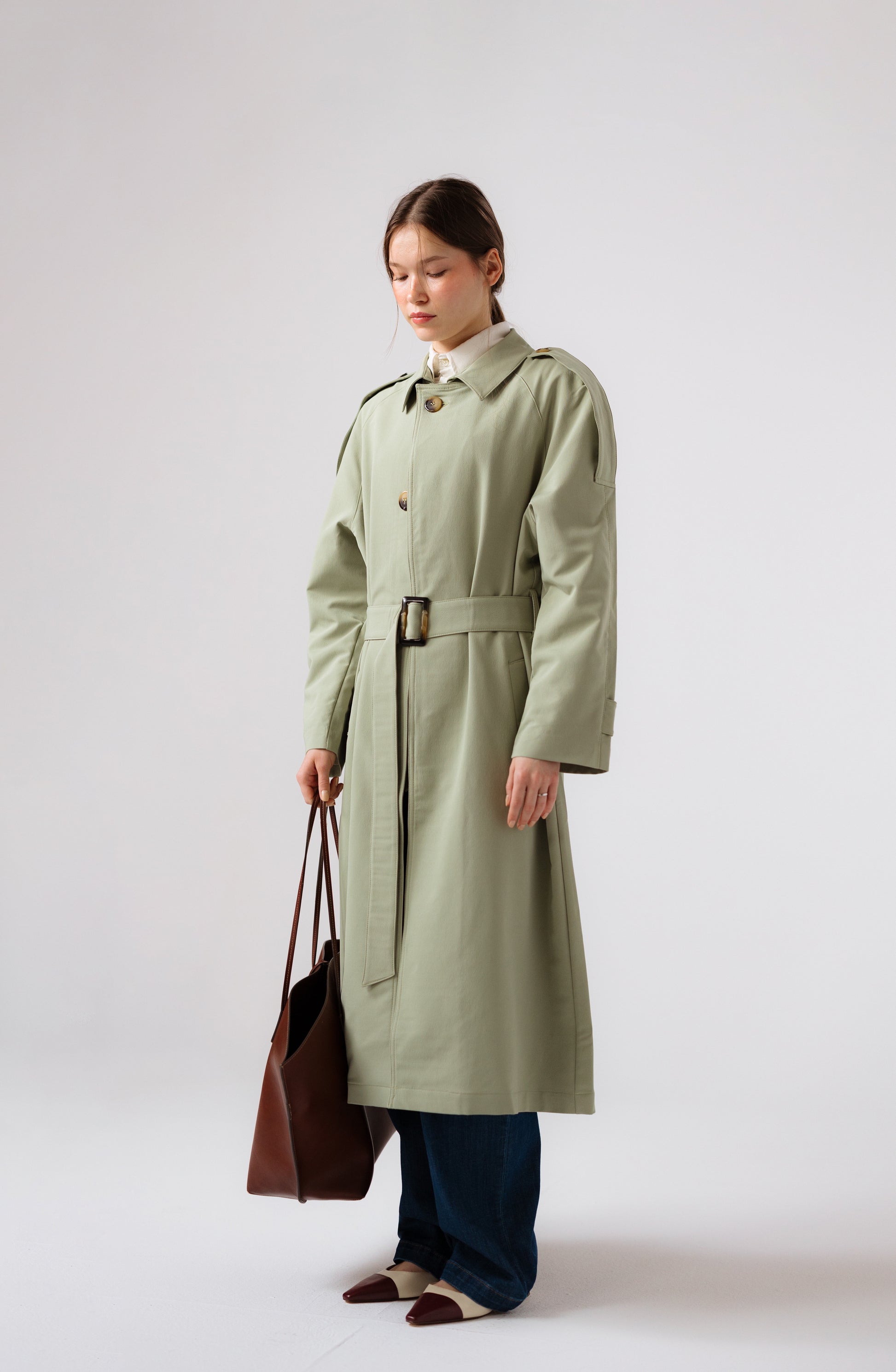 OSLO TRENCH COAT - FERNWOOD GREEN