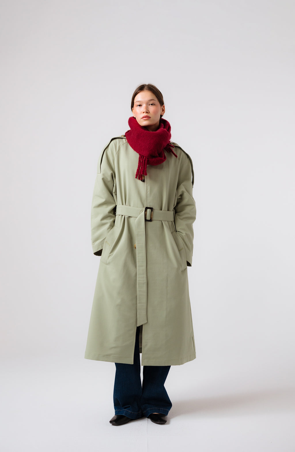 OSLO TRENCH COAT - FERNWOOD GREEN