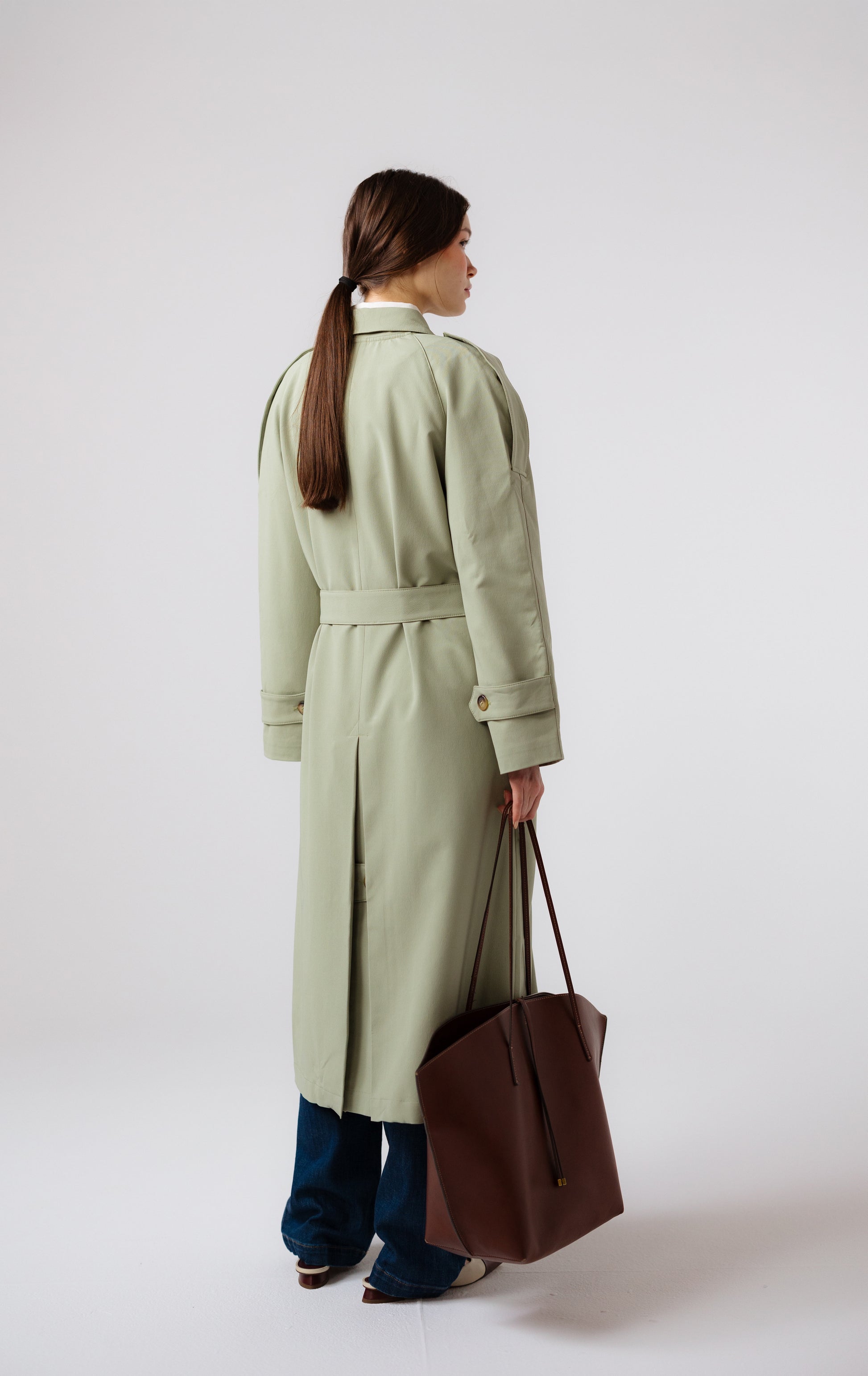 OSLO TRENCH COAT - FERNWOOD GREEN