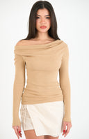 Donna Lace Top - Tan