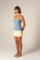 Ringer sleeveless top (aqua)