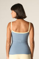 Ringer sleeveless top (aqua)