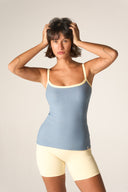 Ringer sleeveless top (aqua)