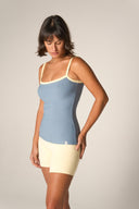 Ringer sleeveless top (aqua)