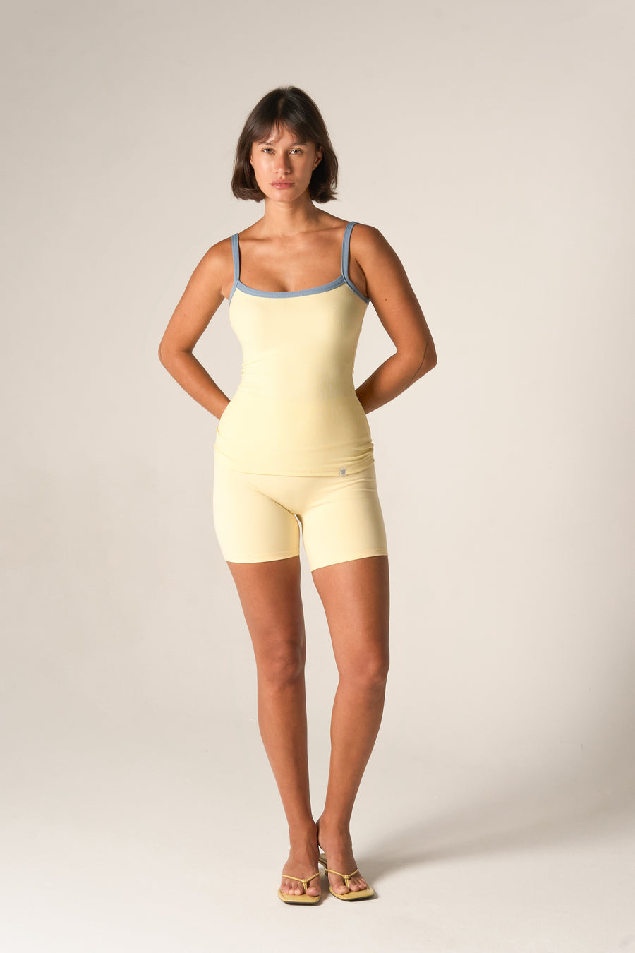 Ringer sleeveless top (butter)