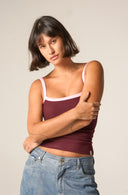 Ringer Sleeveless Top (jam)