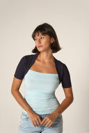 combi cotton t-shirt (navy blue)
