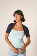 combi cotton t-shirt (navy x blue)