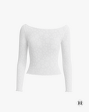 Long Sleeve Fitted Floral Top